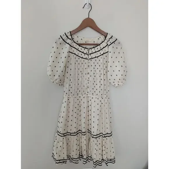 Ulla Johnson Evie Drawstring Puff Sleeve Dress - Picture 3 of 6